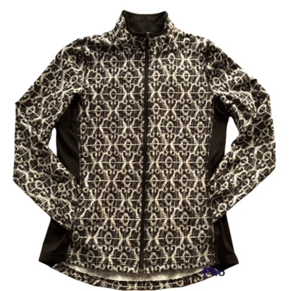 NORTHERN  REFLECTIONS Full zip lightweight warm up jacket. Animal print. Medium - Picture 3 of 9